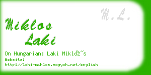 miklos laki business card